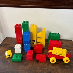 Legos ~ 50 pc Vintage Set Building Blocks - Mixture of Duplo and Tyco